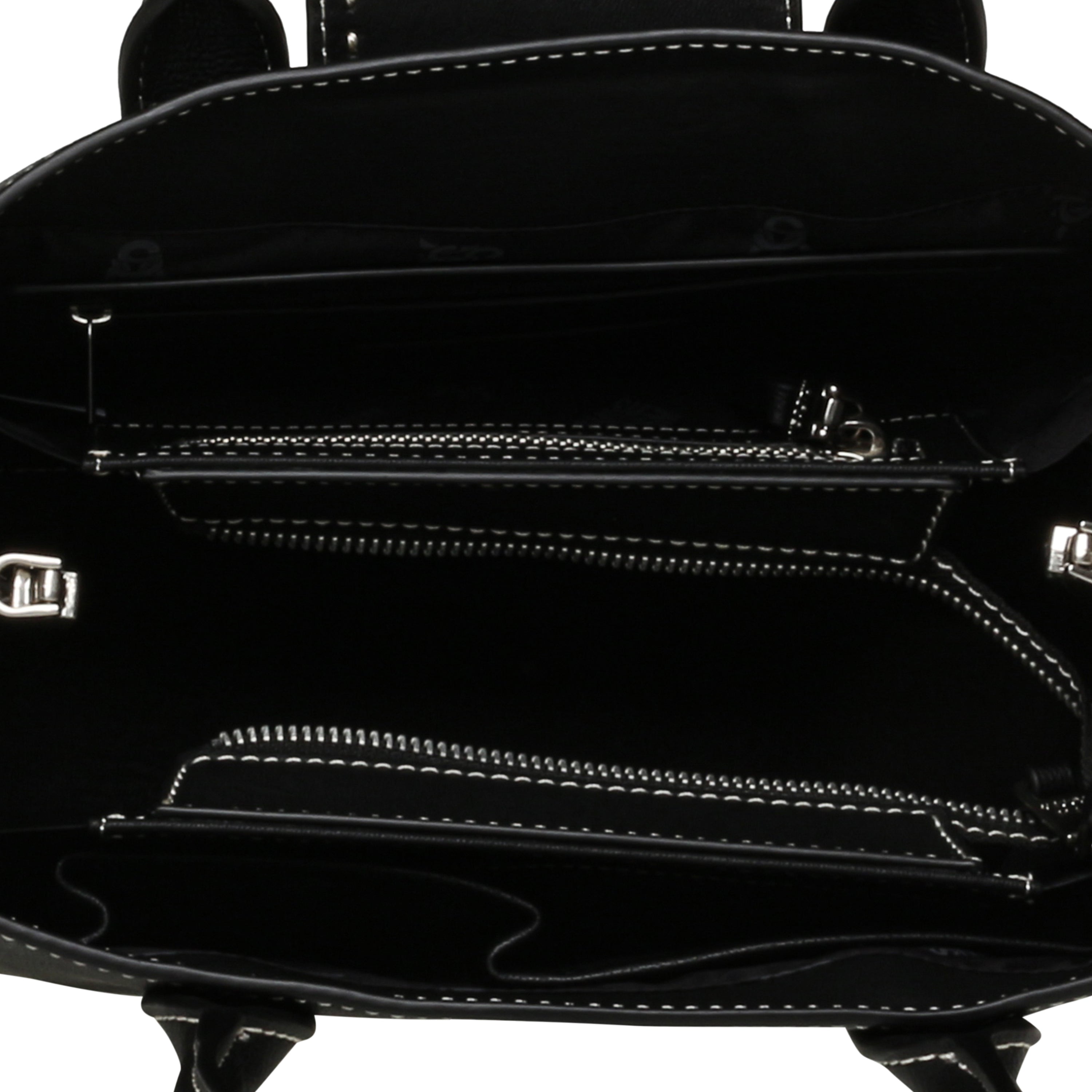 BRANCH BLACK/SILVER SATCHEL BAG