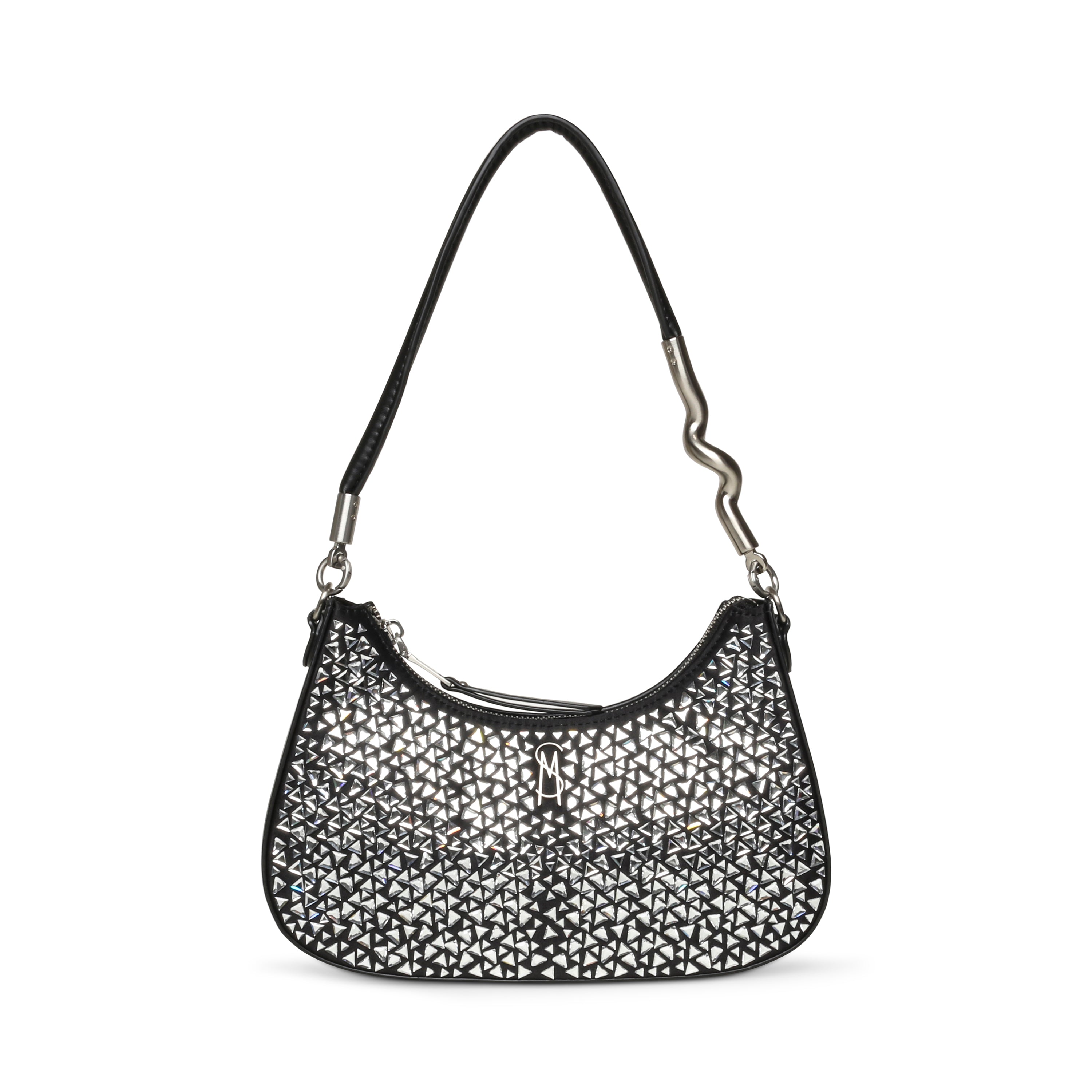 BRAZ BLACK/SILVER SHOULDER BAG