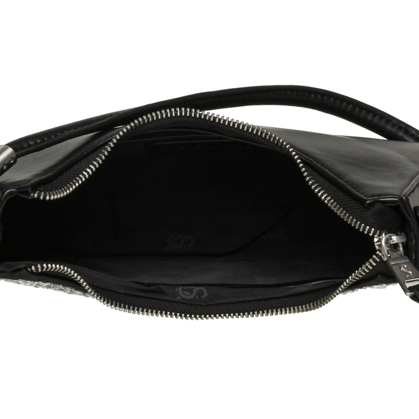 BRAZ BLACK/SILVER SHOULDER BAG - view 5