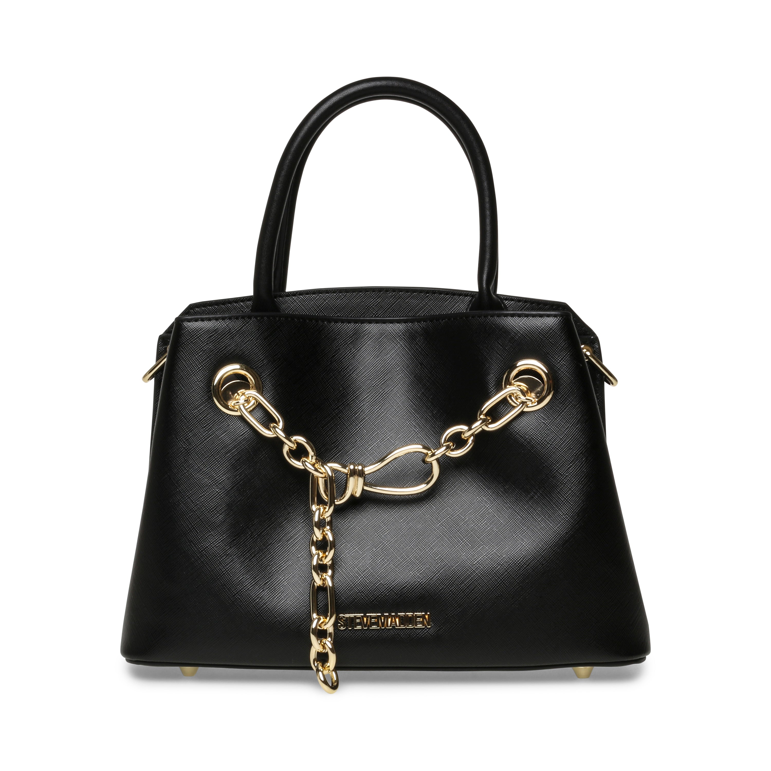 BROSALY BLACK/GOLD SATCHEL BAG
