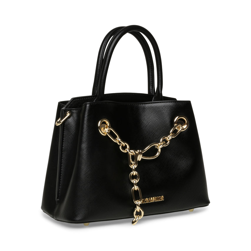 BROSALY BLACK/GOLD SATCHEL BAG - view 2
