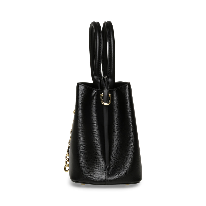 BROSALY BLACK/GOLD SATCHEL BAG - view 3