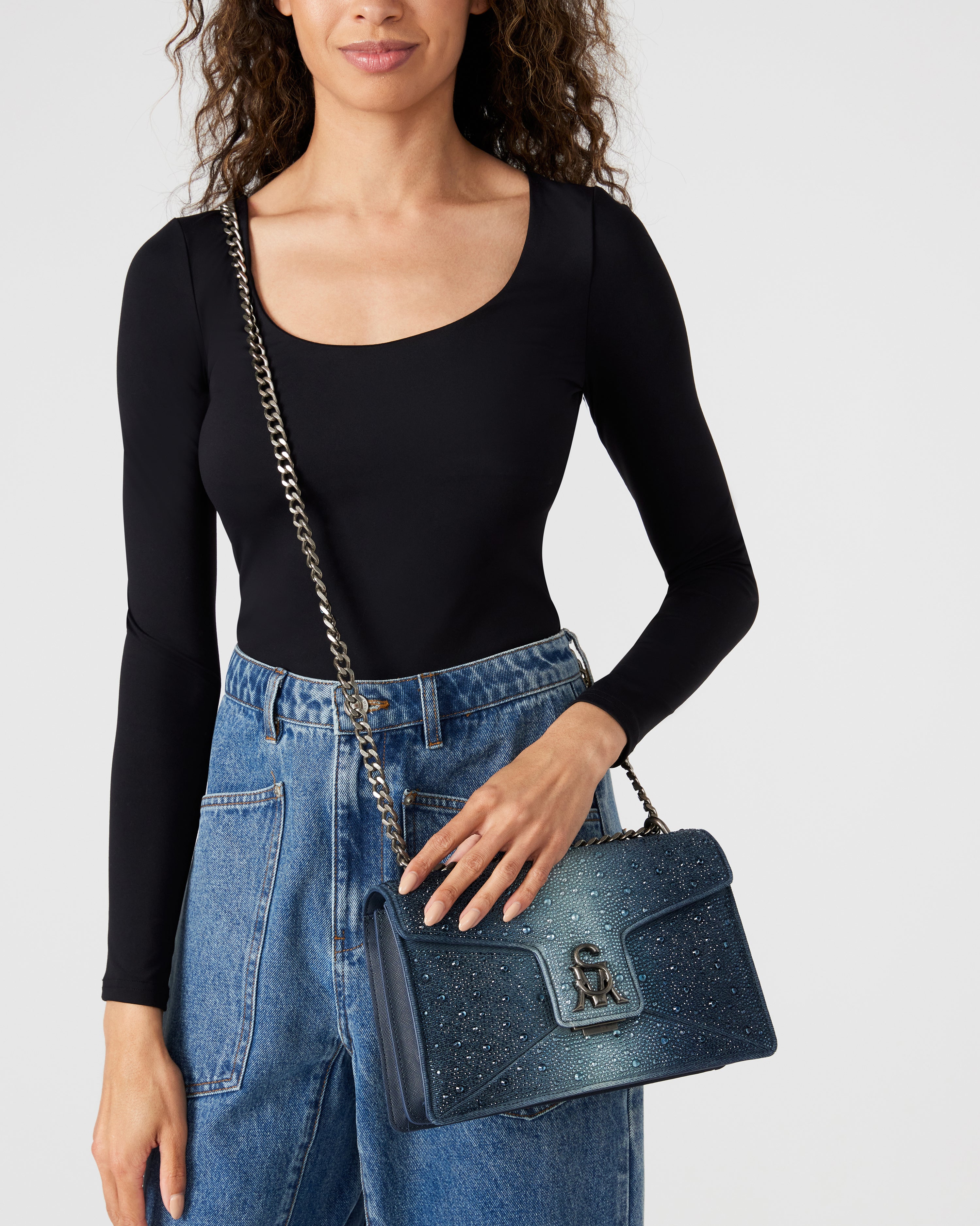 BROSEN BLUE/DENIM CROSSBODY BAG- Hover Image