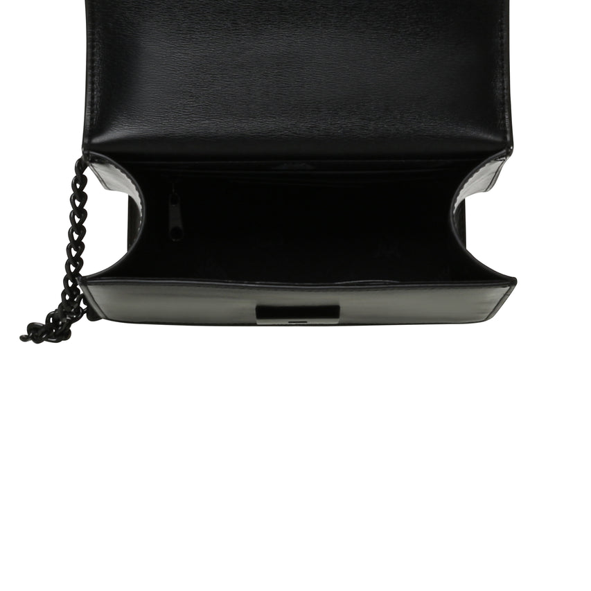 BROSSY BLACK/BLACK CLUTCH BAG