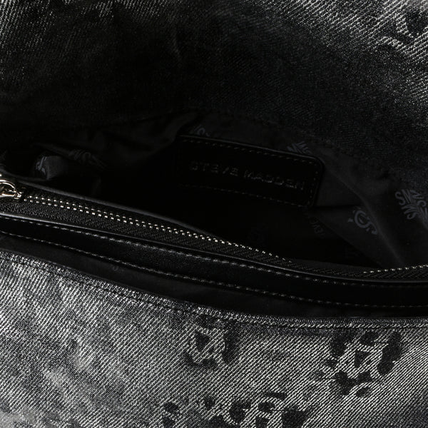 BFIN-D BLACK DENIM MESSENGER BAG