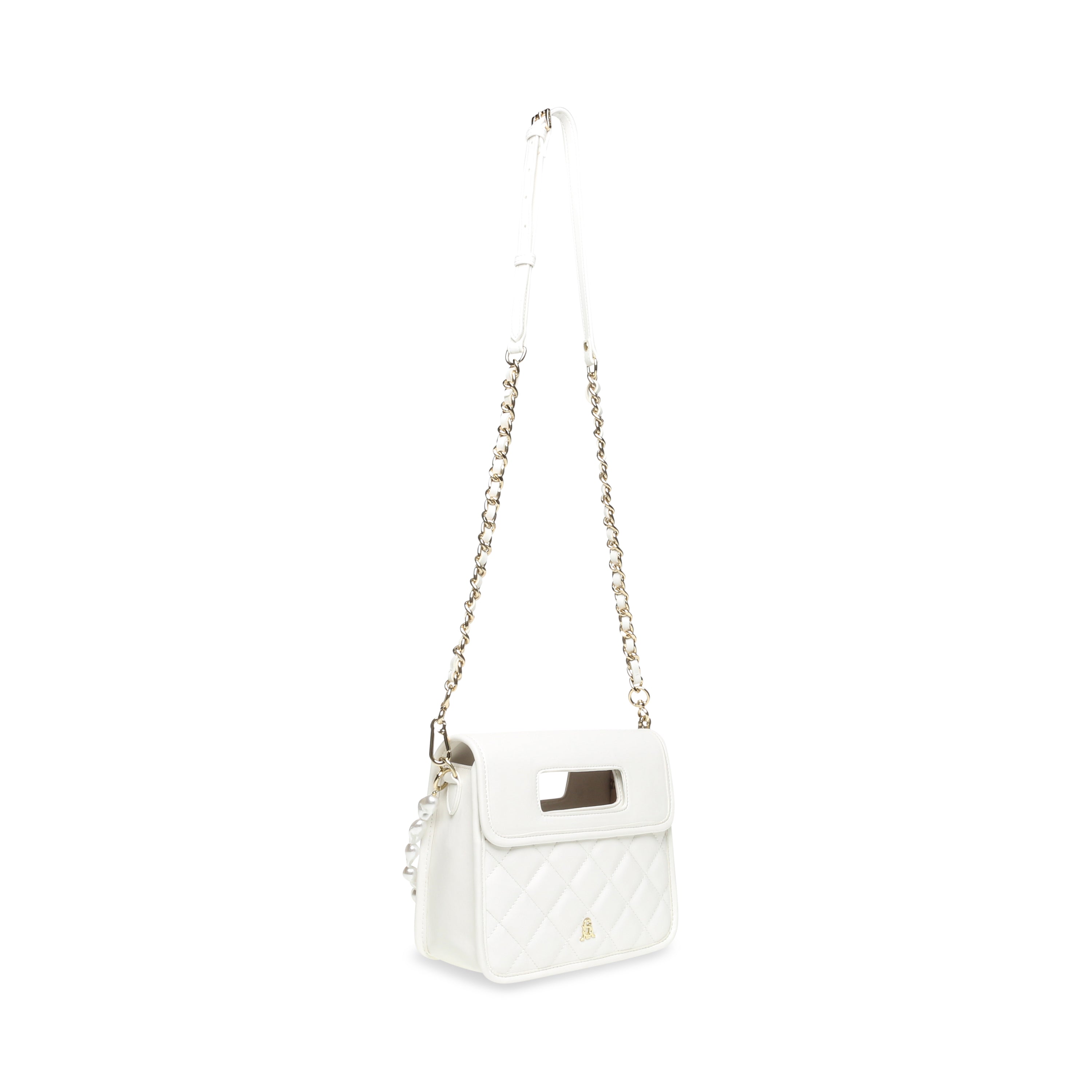 BSELINA WHITE TOP HANDLE BAG- Hover Image