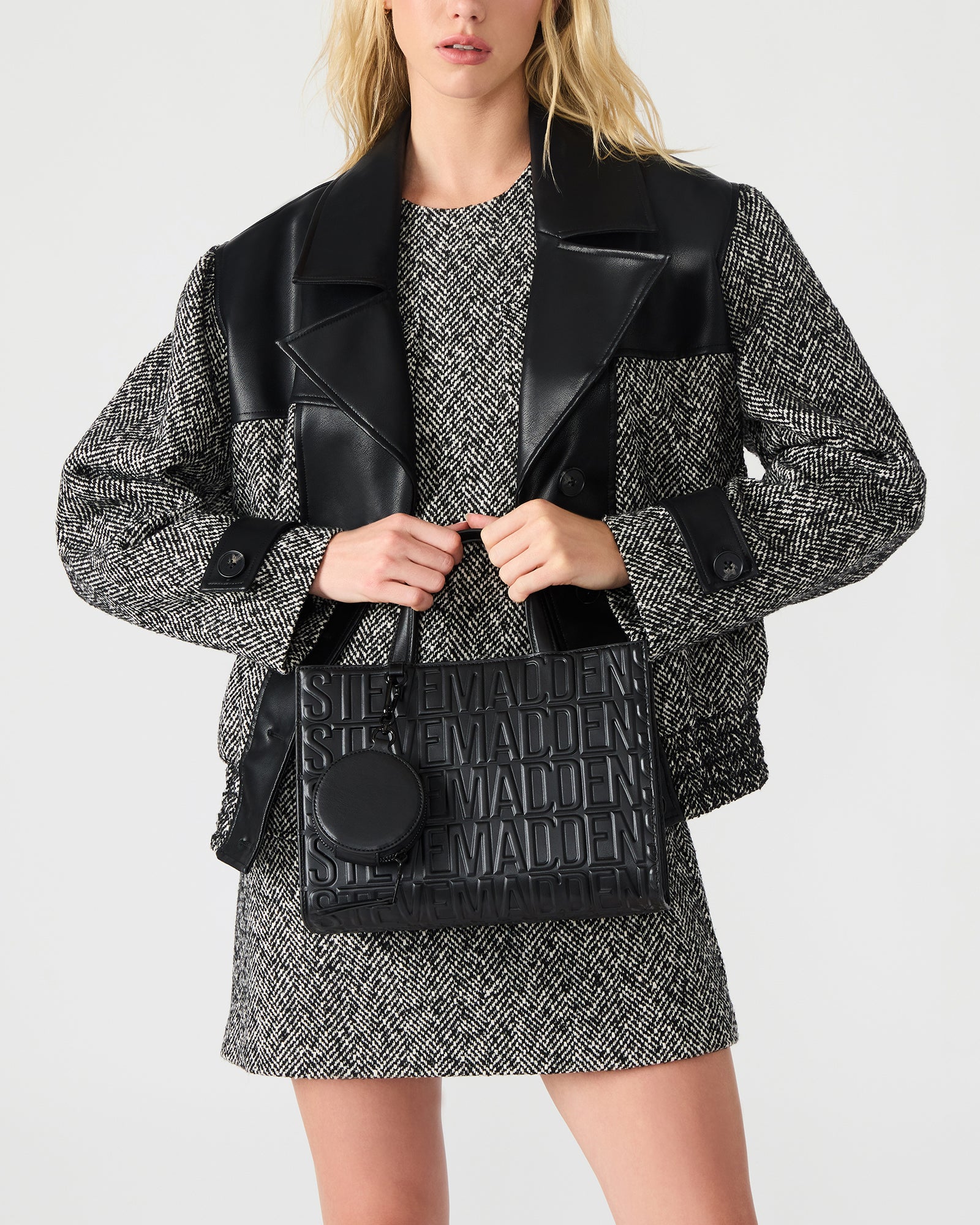 BSPADE BLACK SATCHEL BAG