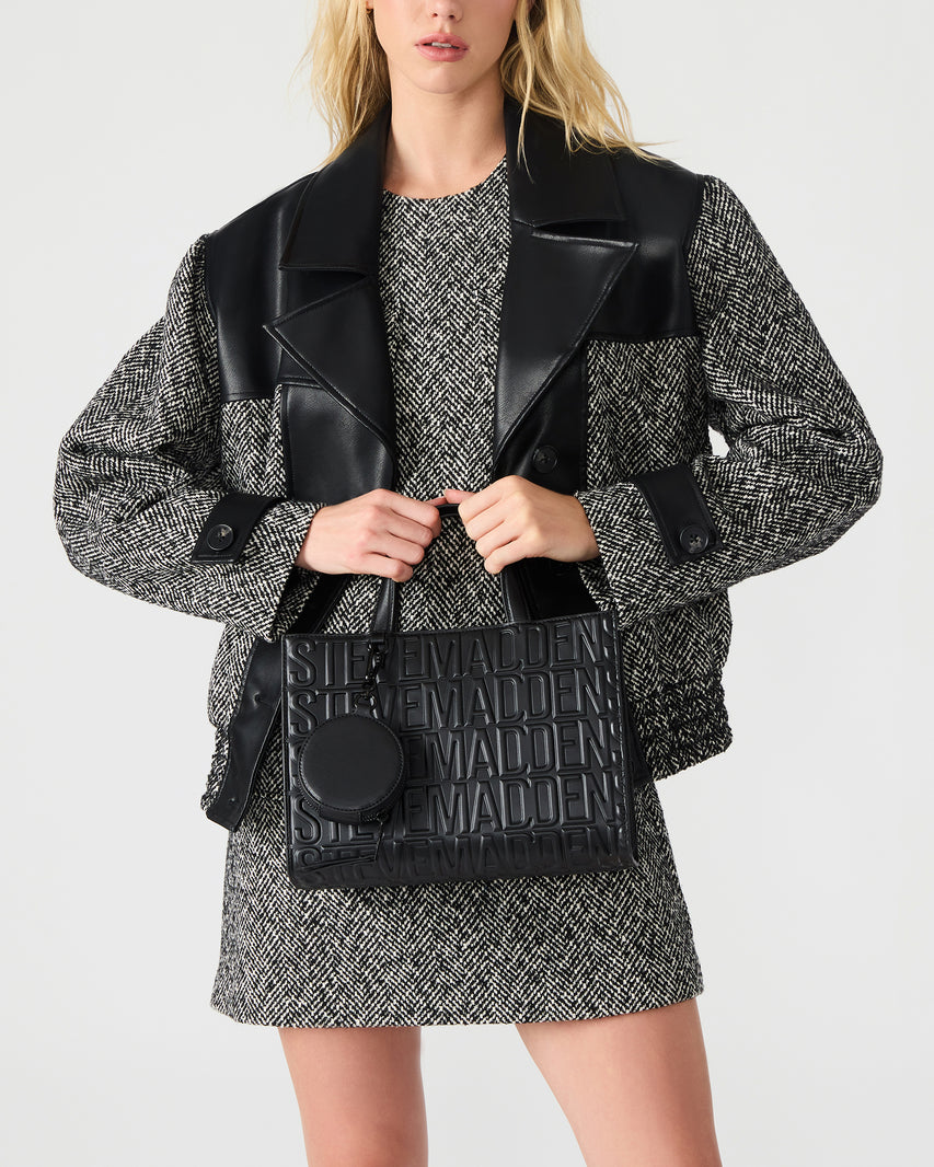 BSPADE BLACK SATCHEL BAG