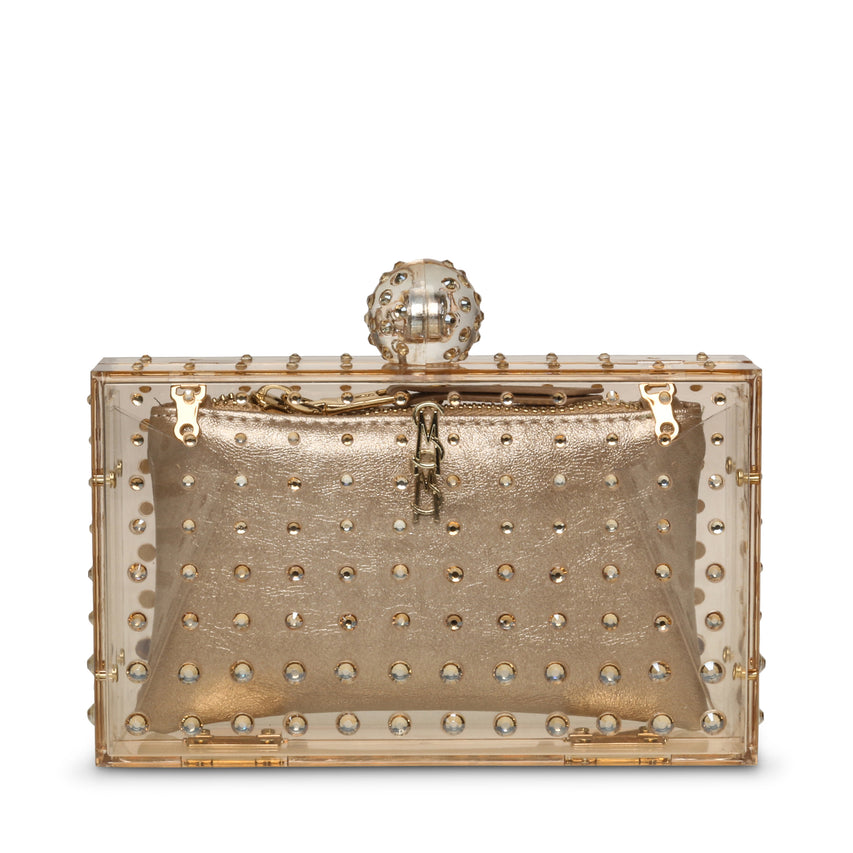 BTEASER GOLD CLUTCH BAG