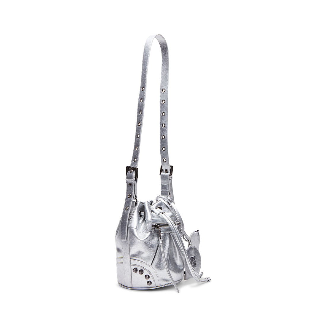 BVALLY SILVER BUCKET BAG- Hover Image