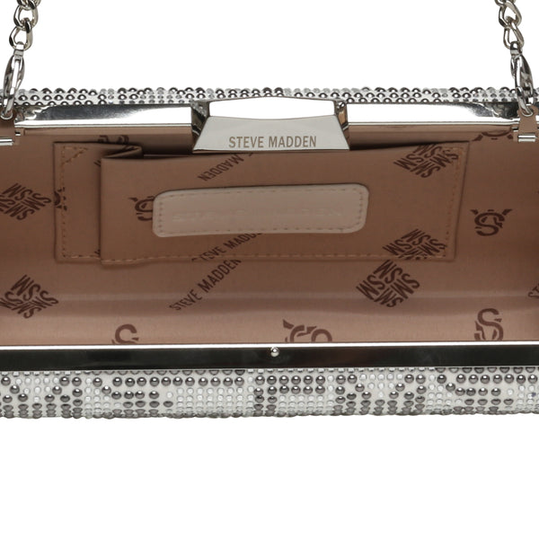 BZORA SILVER CLUTCH BAG