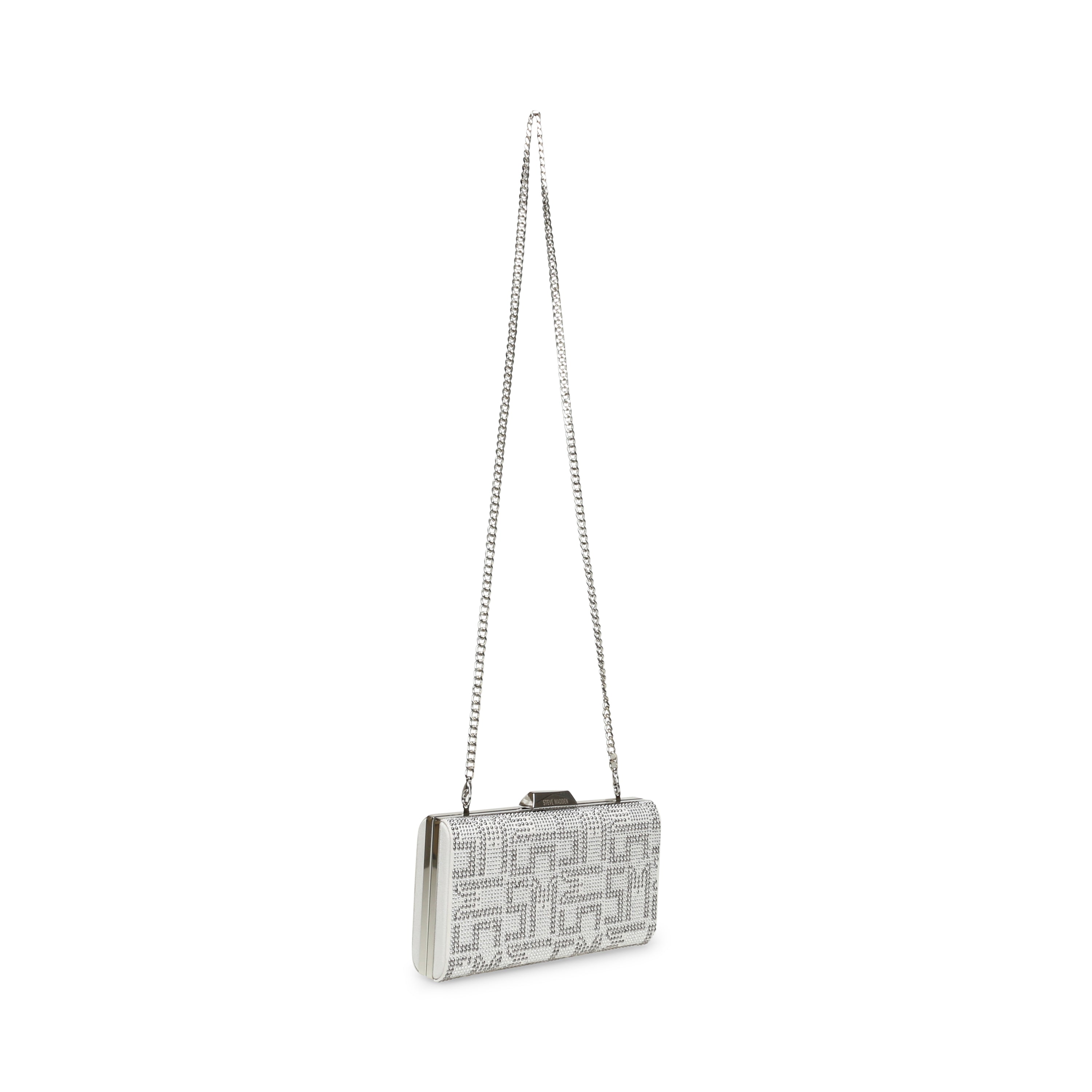 BZORA SILVER CLUTCH BAG- Hover Image