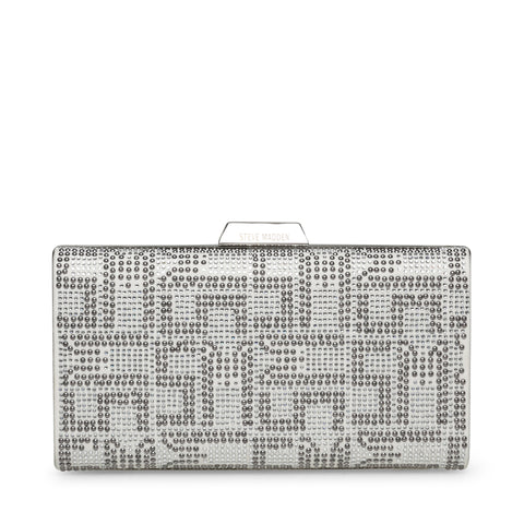 BZORA SILVER CLUTCH BAG