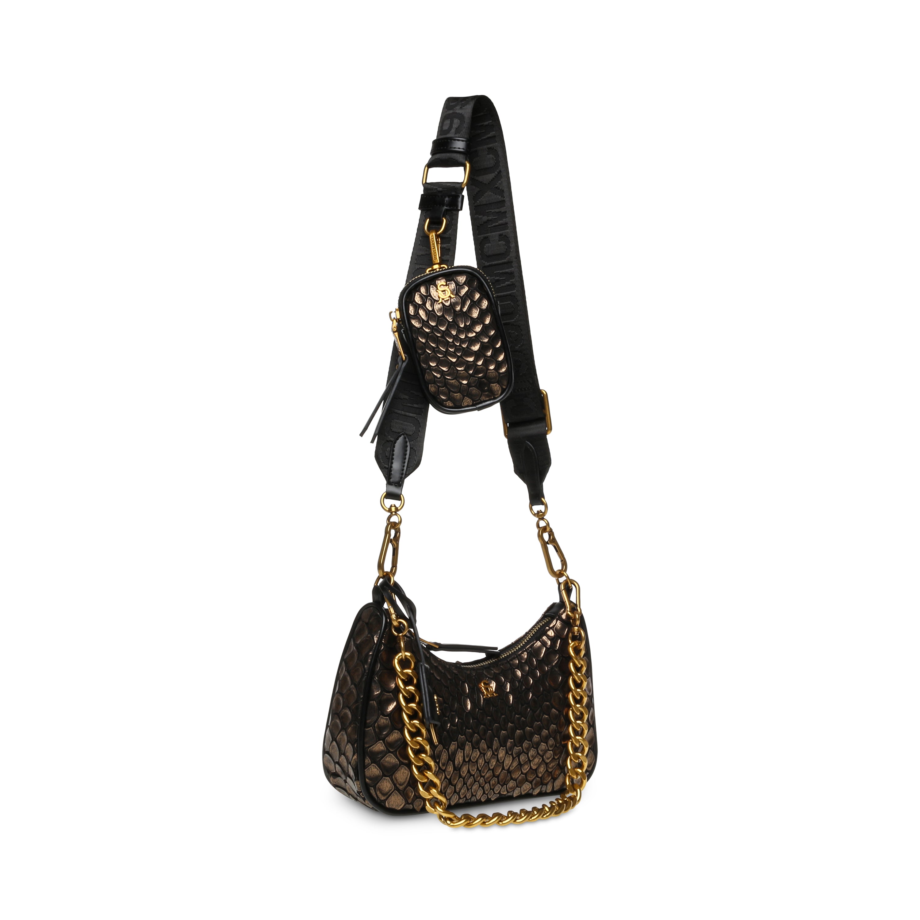 BVITALZ GOLD CROSSBODY BAG- Hover Image