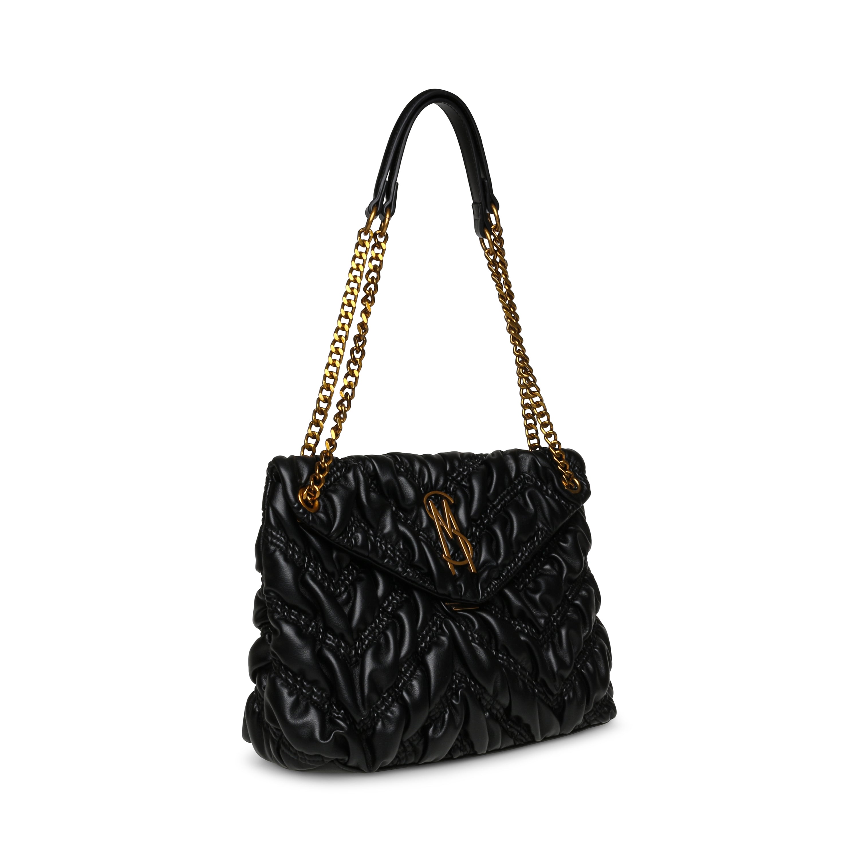 BRITTA-G BLACK/GOLD SHOULDER BAG- Hover Image