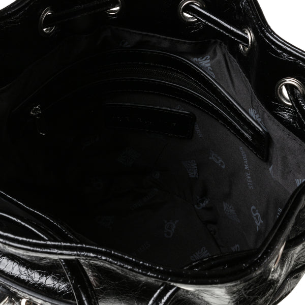 BVALLY BLACK/SILVER BUCKET BAG