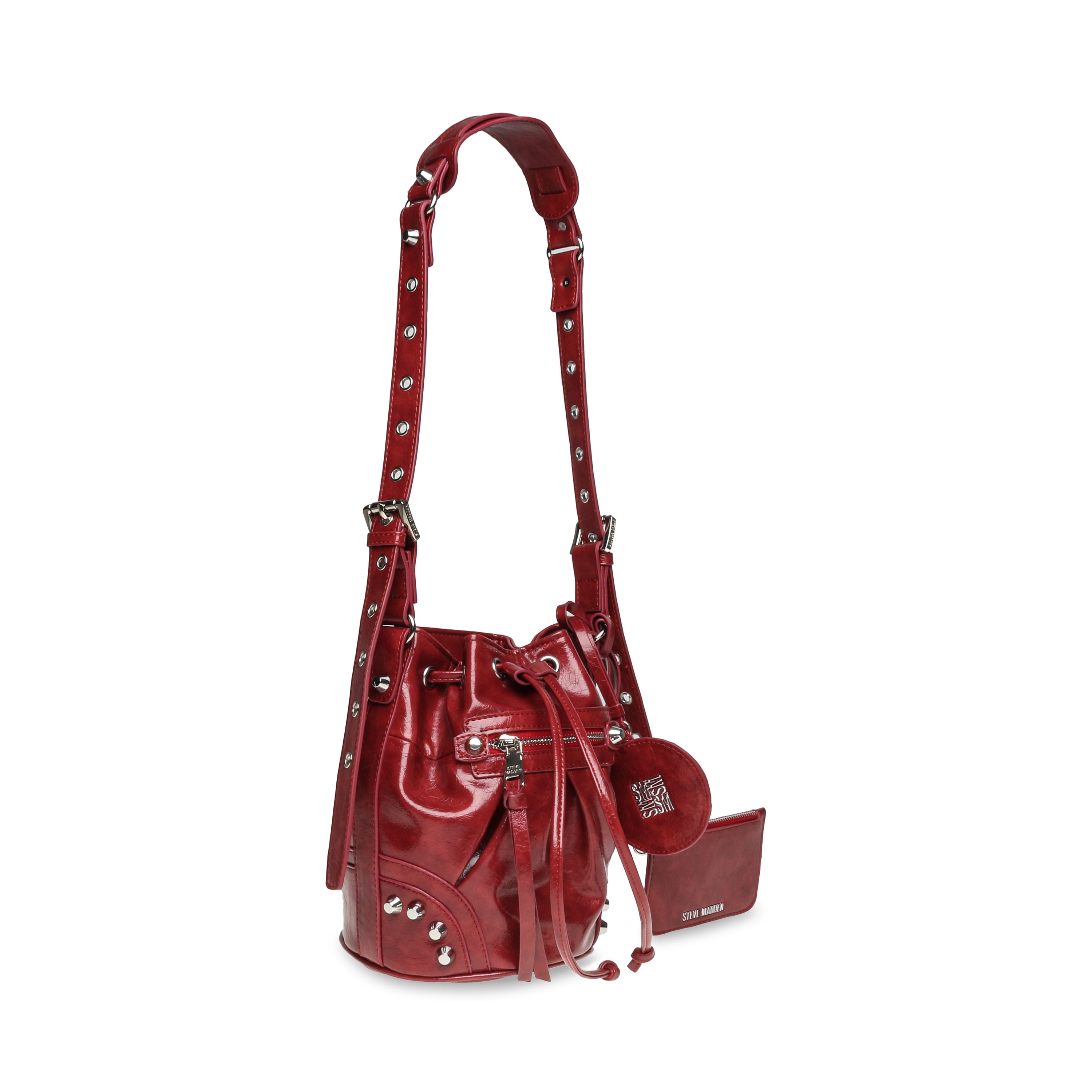 BVALLY RED BUCKET BAG- Hover Image