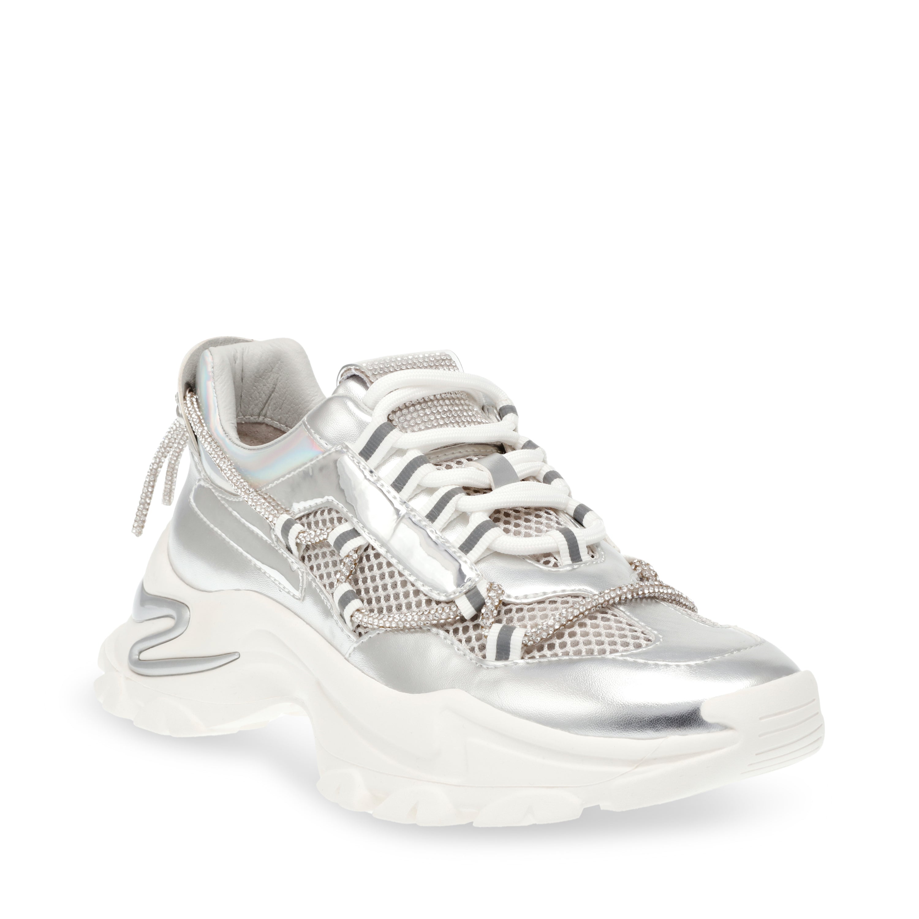 MIRACLES SILVER/WHITE SNEAKERS- Hover Image