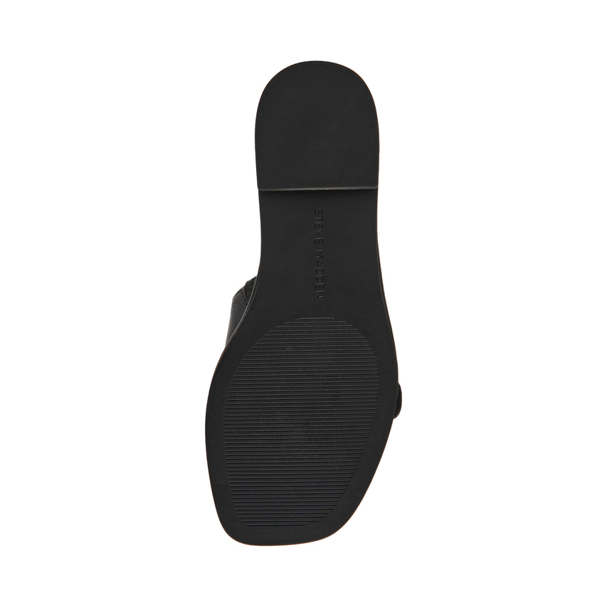 ABIGAYLE BLACK LEATHER SANDALS - view 6