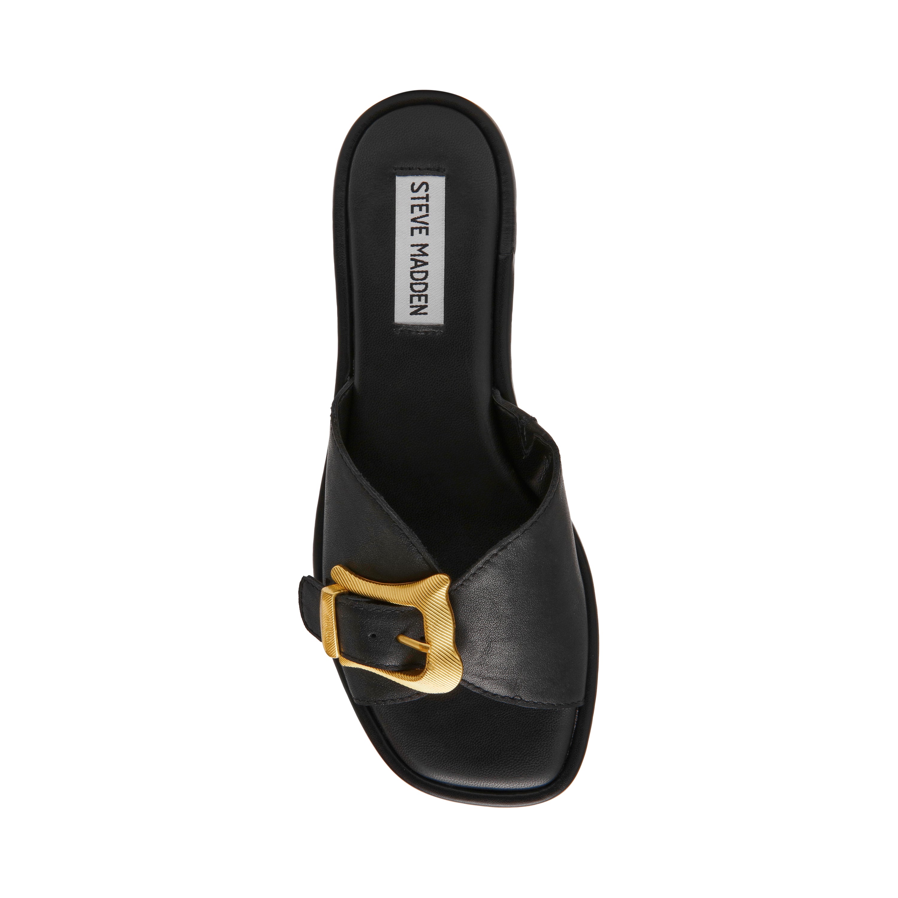ABIGAYLE BLACK LEATHER SANDALS - view 5
