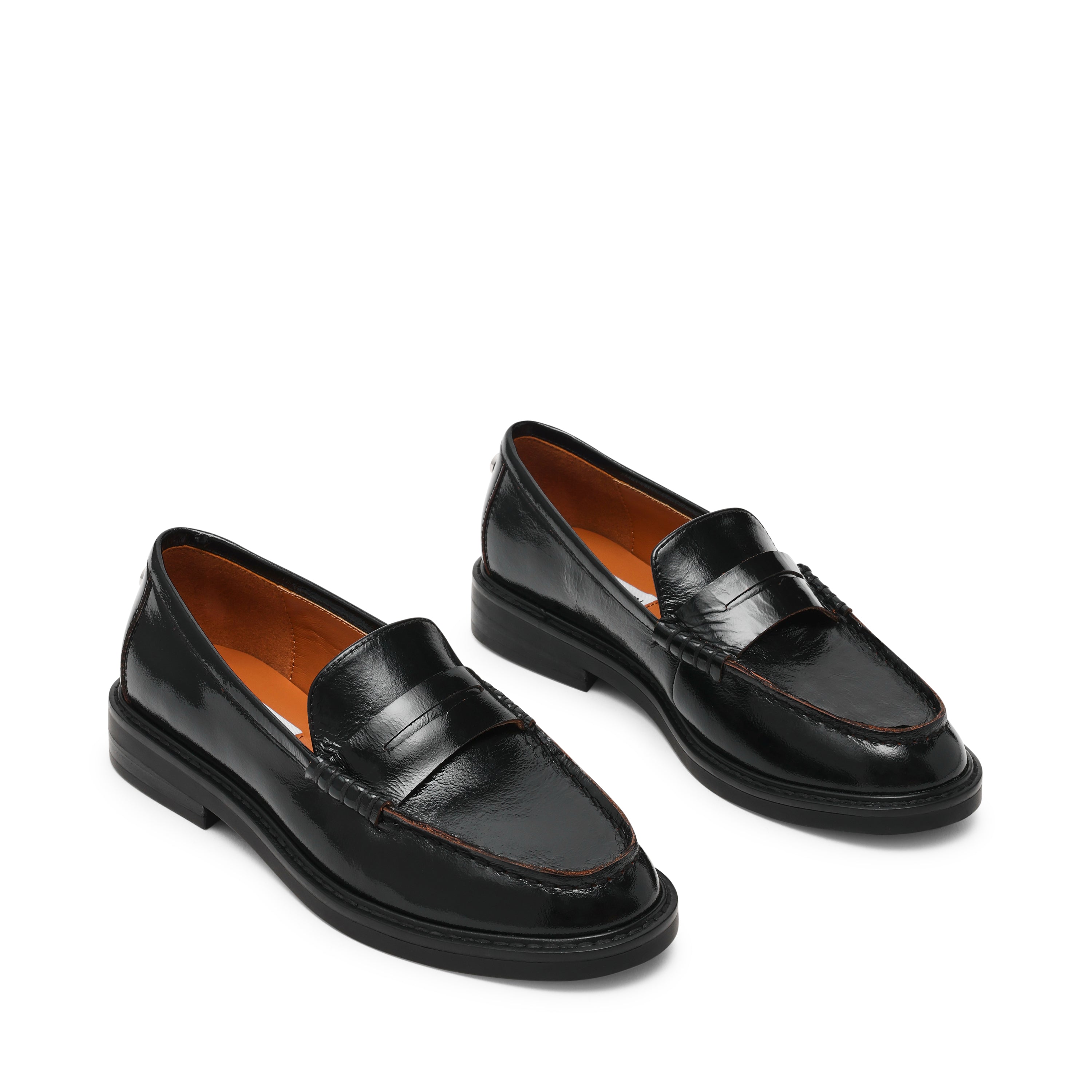 ADISON BLACK LEATHER FLATS