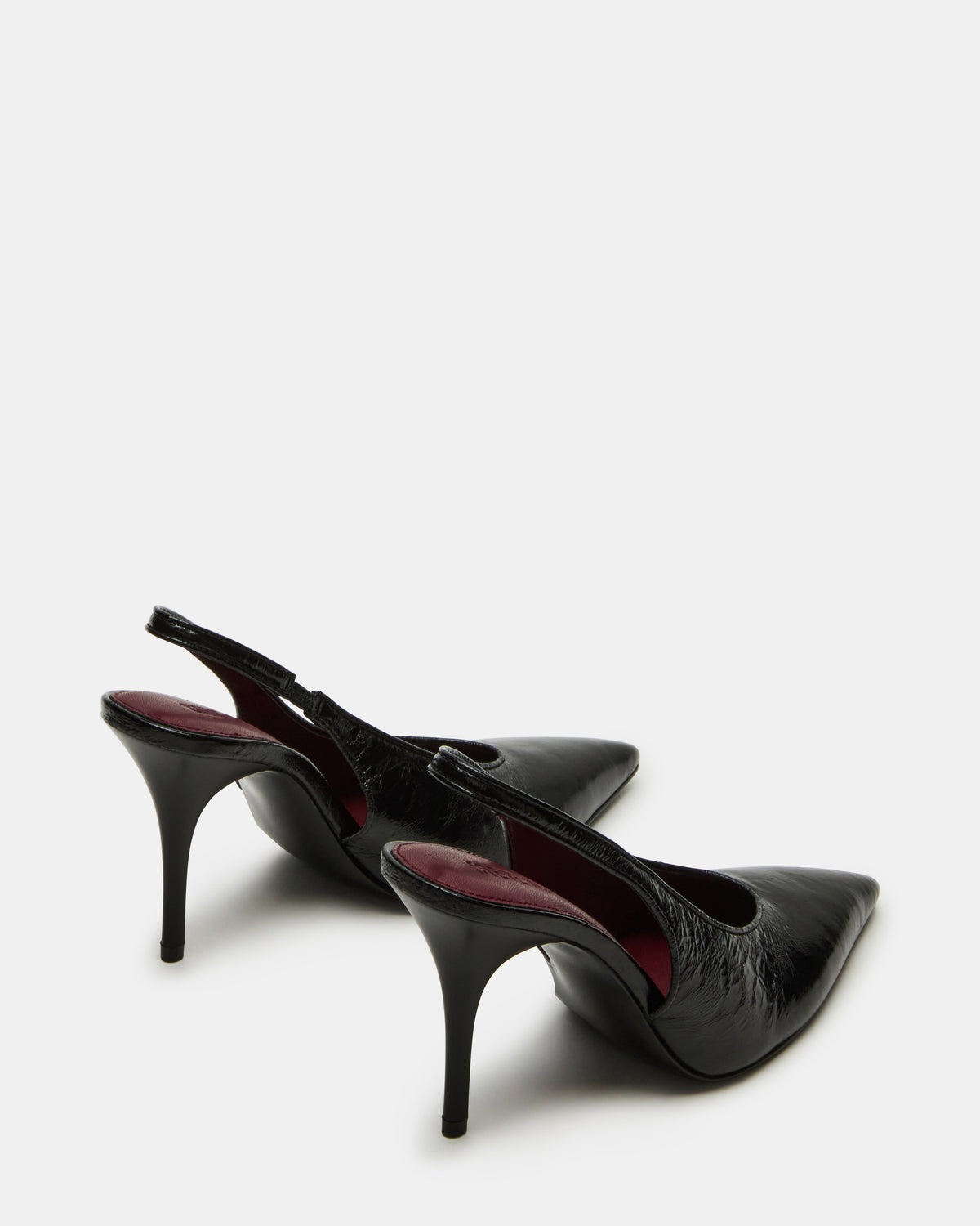 ANDROMEDA BLACK LEATHER HEELS - view 3