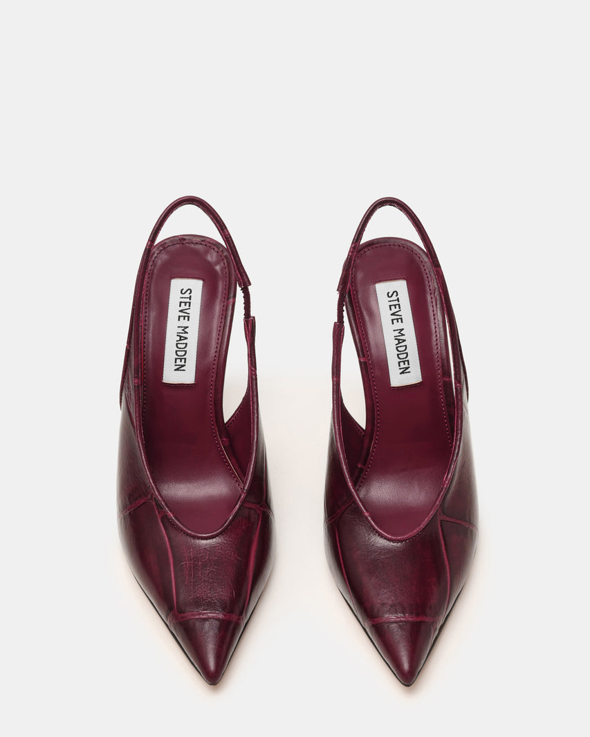 ANDROMEDA BURGUNDY EEL HEELS - view 4