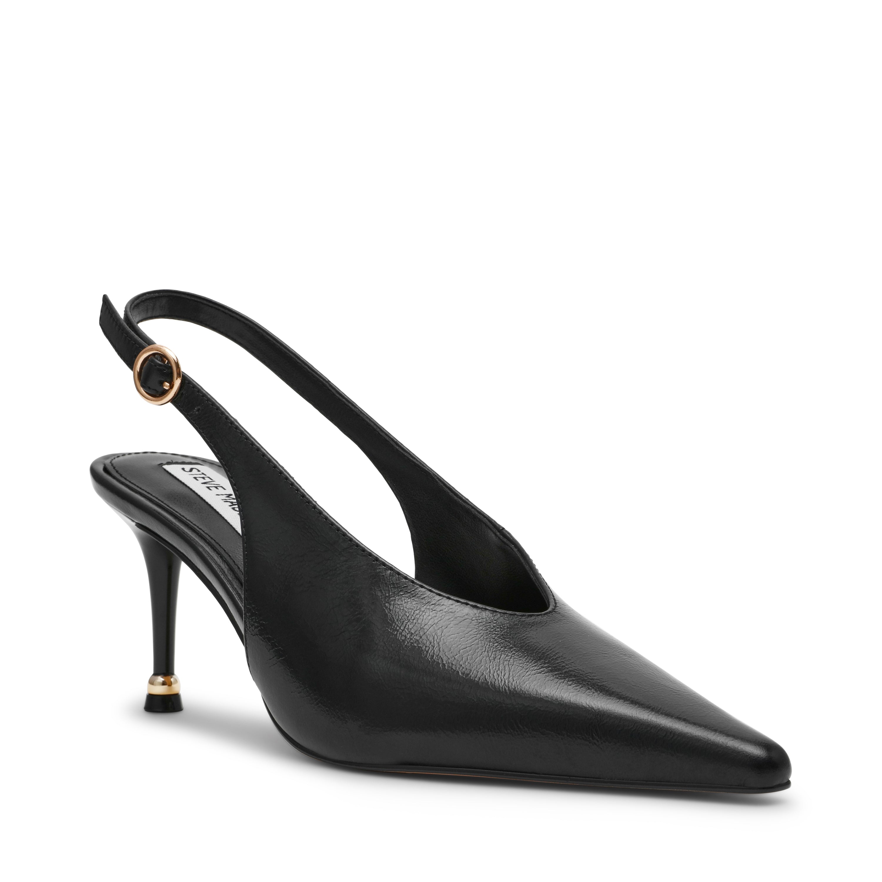 ARCHWAY BLACK LEATHER HEELS - view 2