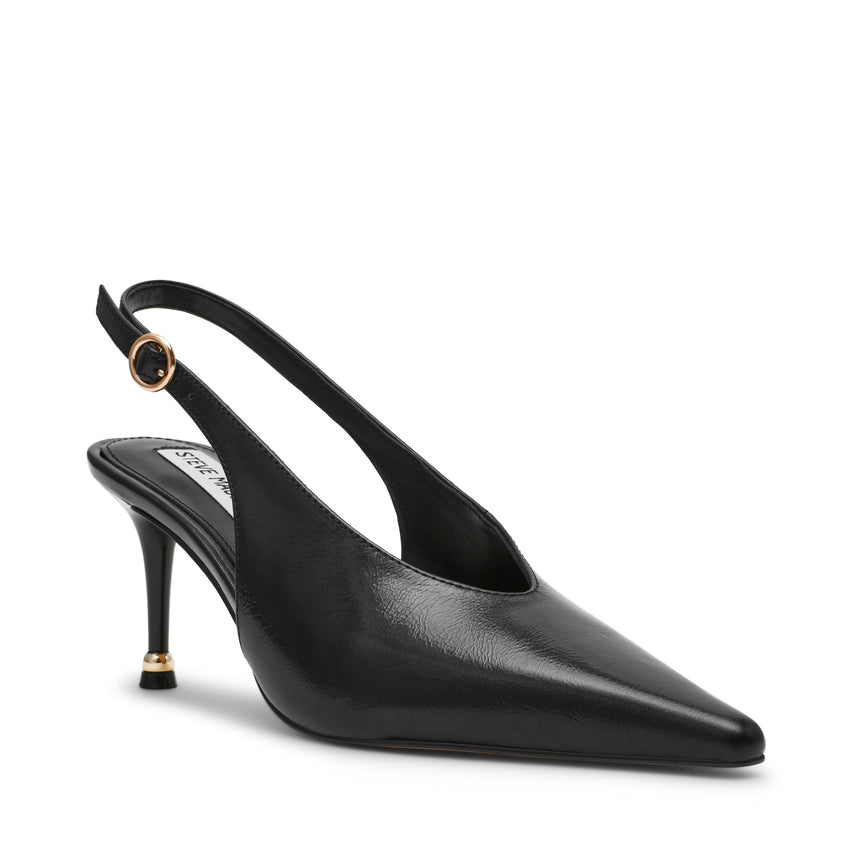 ARCHWAY BLACK LEATHER HEELS - view 2