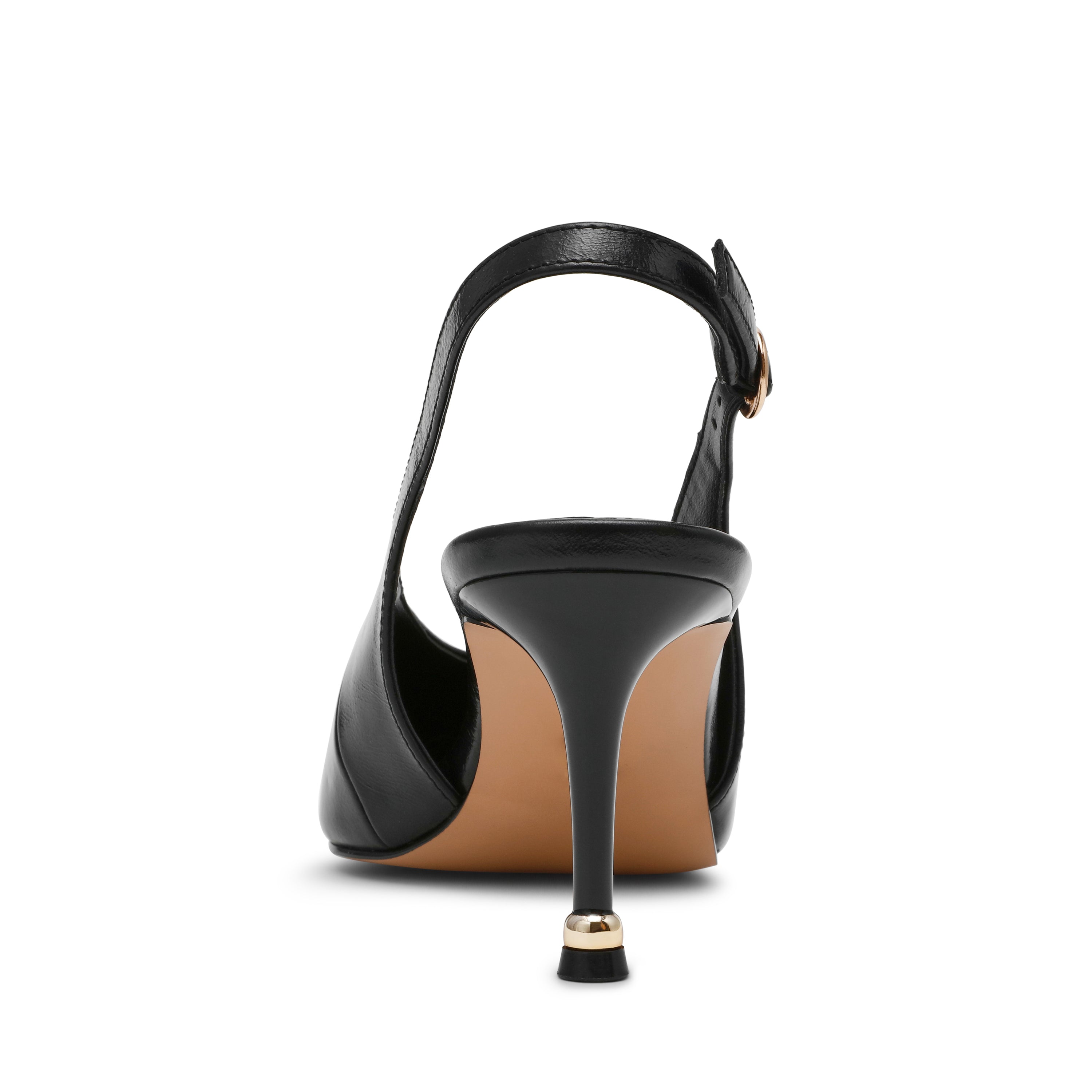 ARCHWAY BLACK LEATHER HEELS - view 4