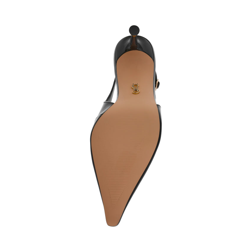 ARCHWAY BLACK LEATHER HEELS - view 6