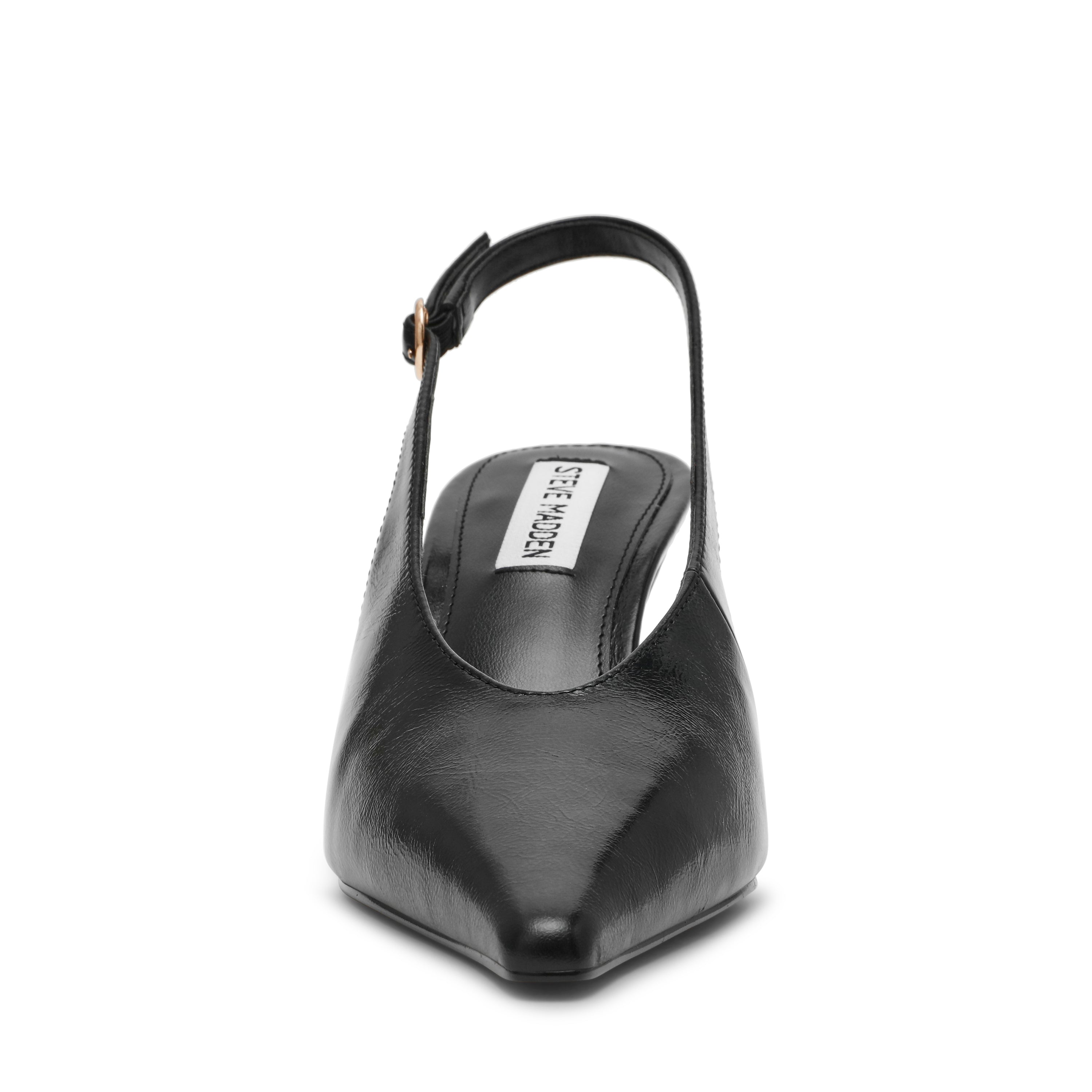 ARCHWAY BLACK LEATHER HEELS - view 3