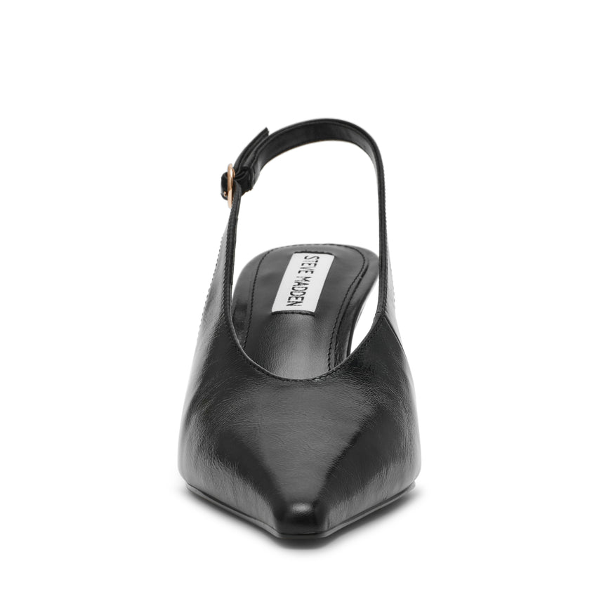 ARCHWAY BLACK LEATHER HEELS - view 3
