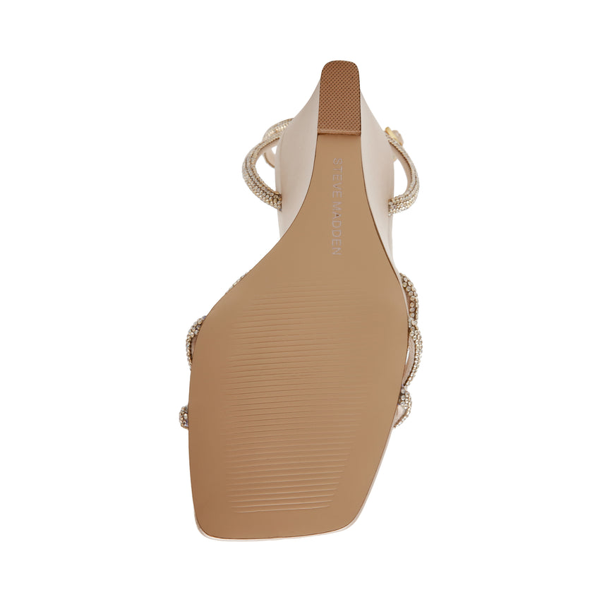 AUBRI CHAMPAGNE SATIN HEELS - view 4