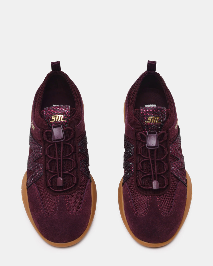 BISCOTTI-RE DK WINE SUEDE SNEAKERS - view 3