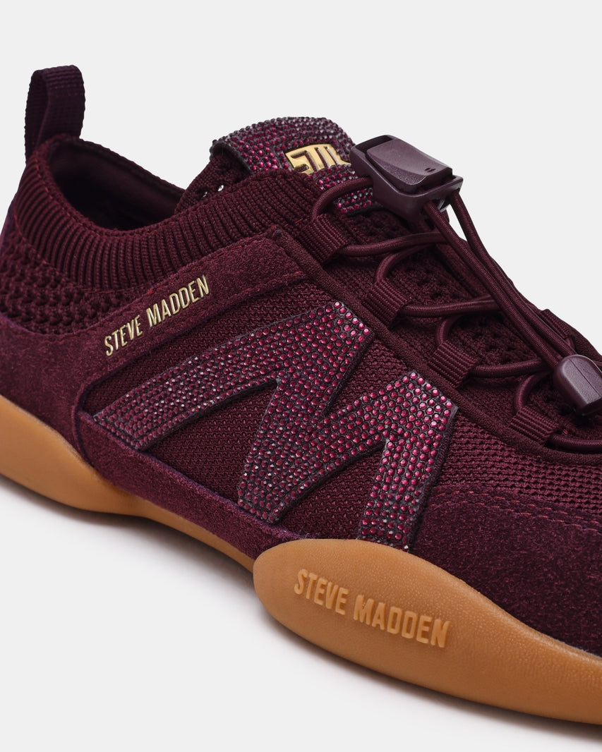 BISCOTTI-RE DK WINE SUEDE SNEAKERS - view 4