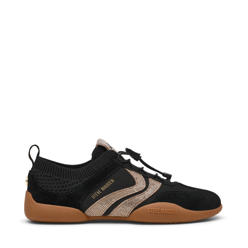 BISCOTTI-R BLACK/GOLD SNEAKERS