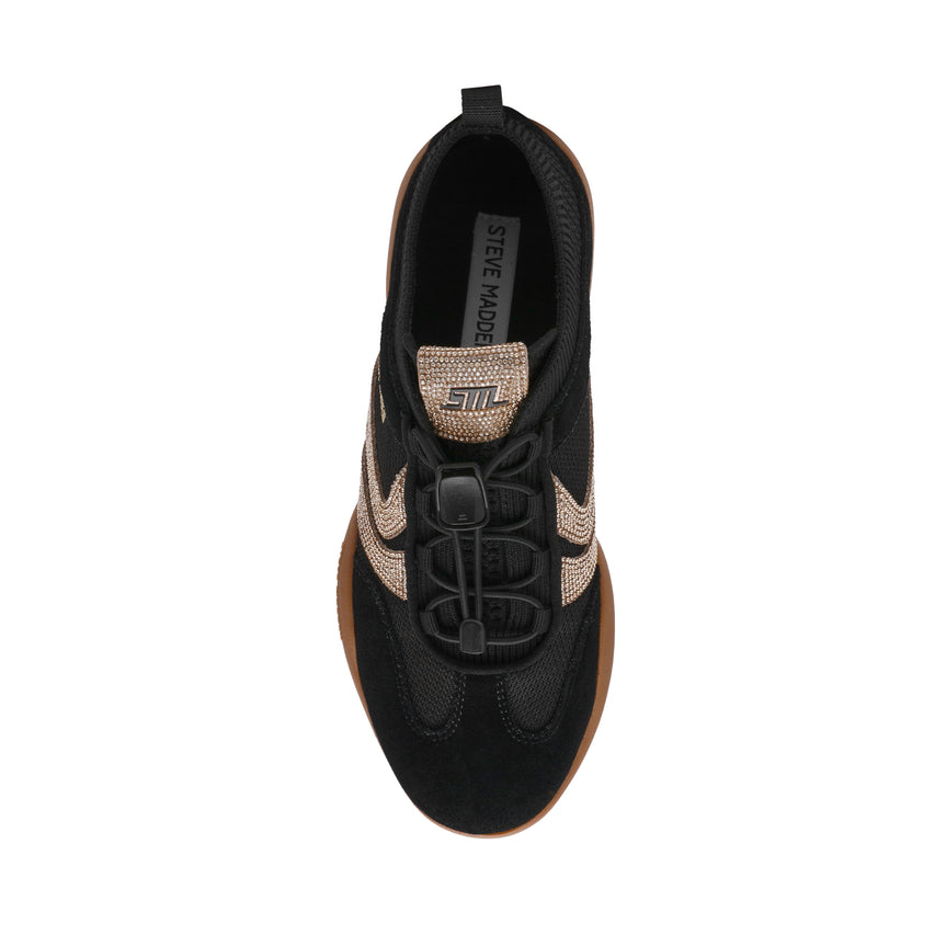 BISCOTTI-R BLACK/GOLD SNEAKERS