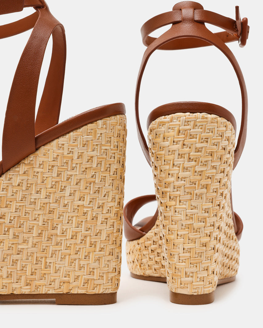 BLEECKR TAN LEATHER SANDALS - view 4