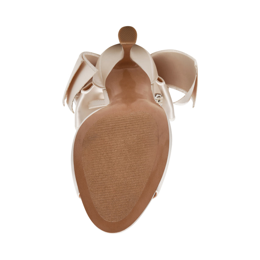 BOUGIE IVORY SATIN HEELS - view 7
