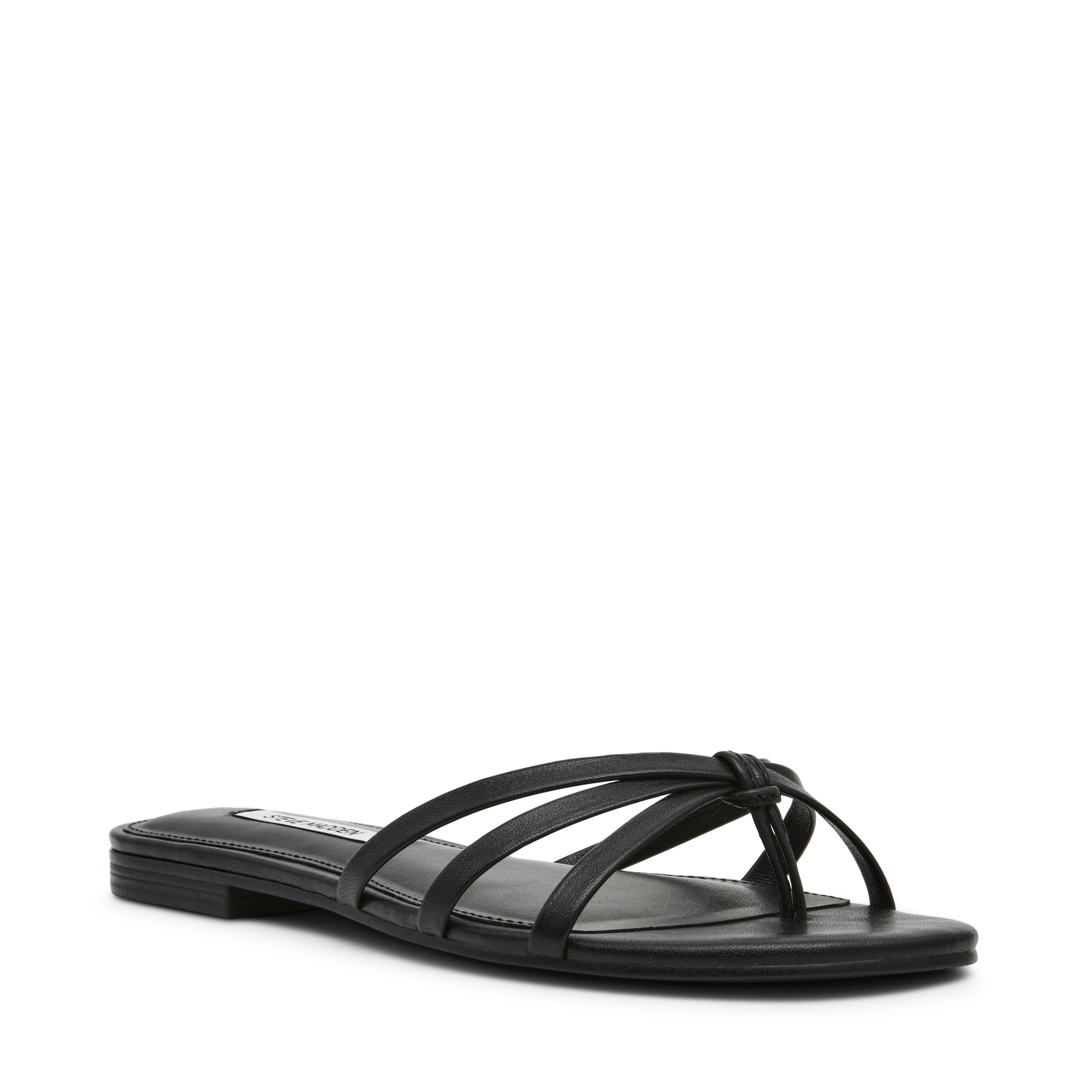 CALISSI BLACK LEATHER SANDAL - view 2