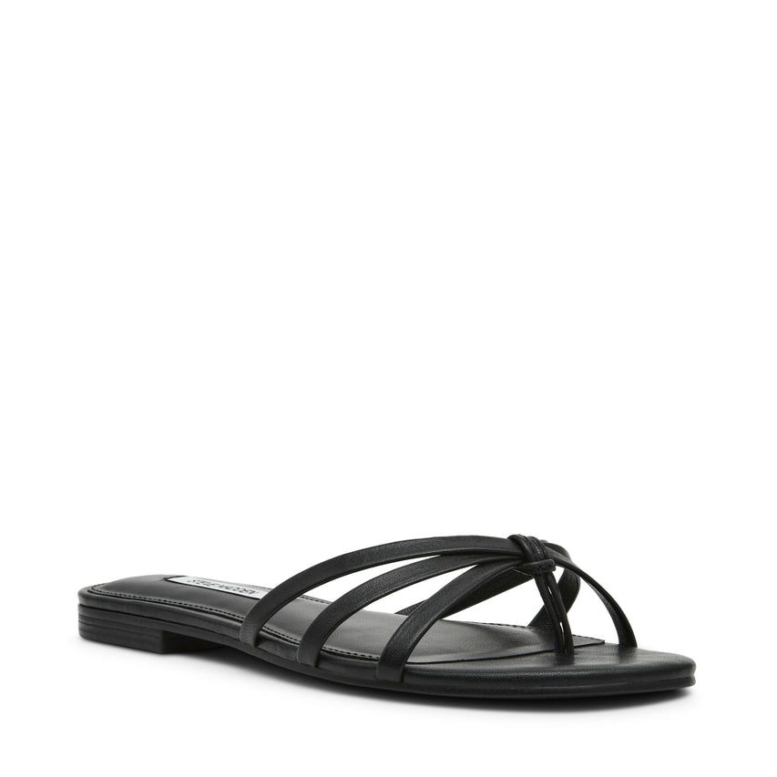 CALISSI BLACK LEATHER SANDAL - view 2
