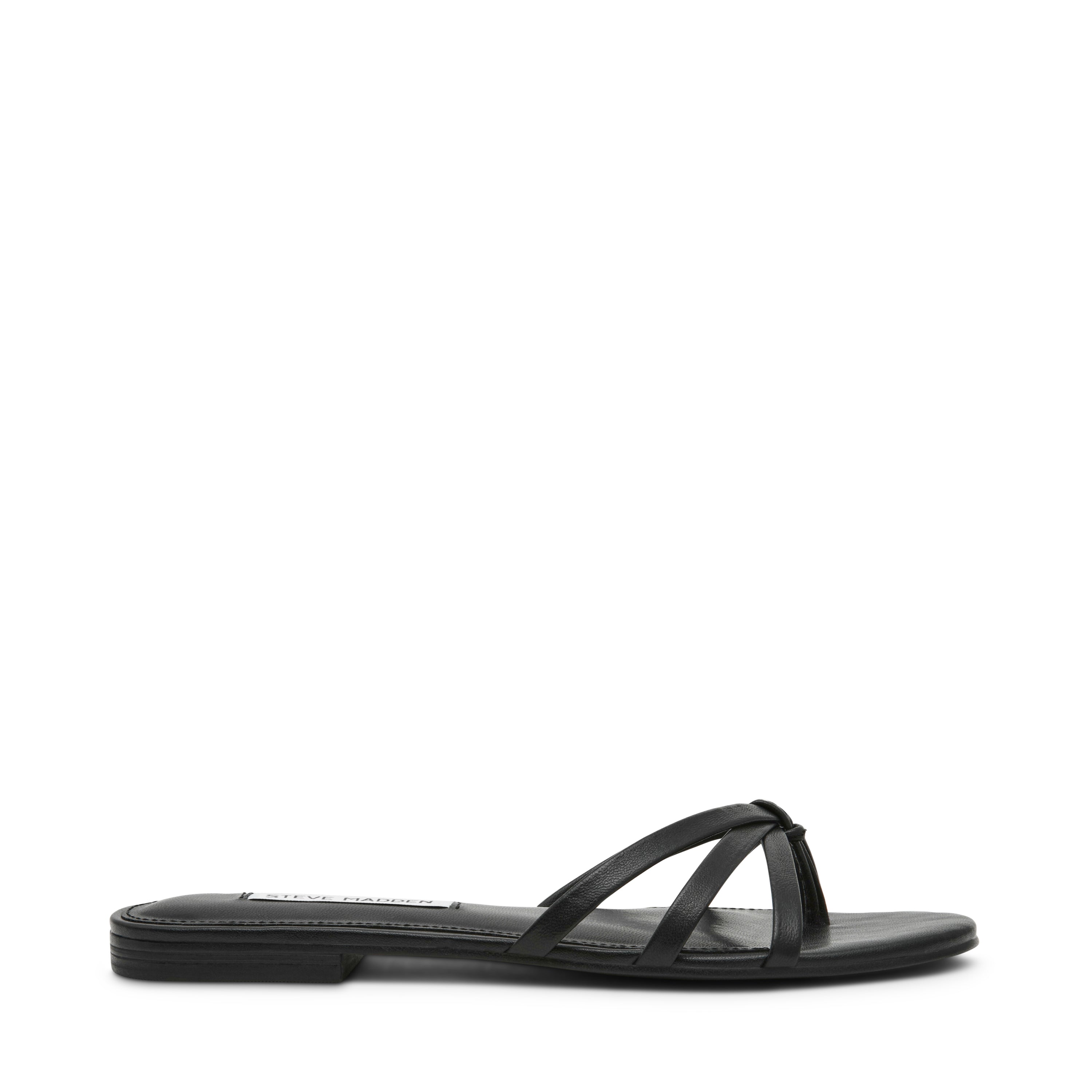 CALISSI BLACK LEATHER SANDAL