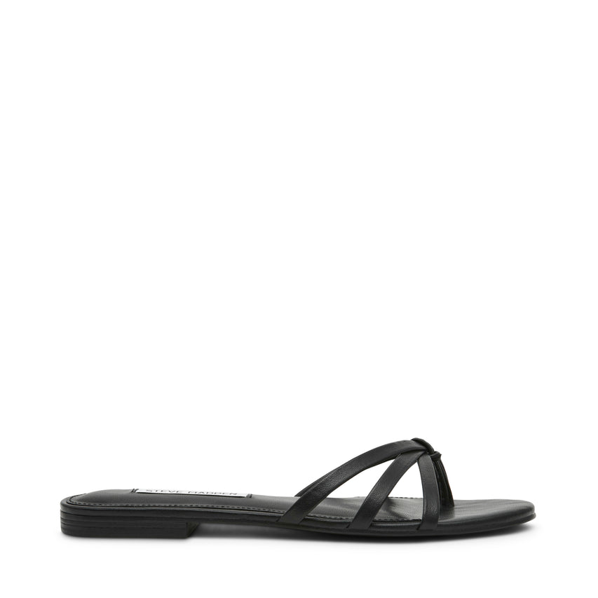 CALISSI BLACK LEATHER SANDAL