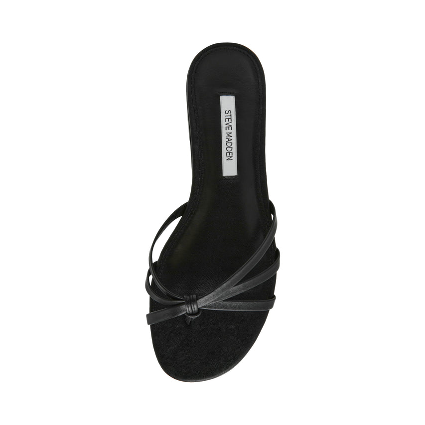 CALISSI BLACK LEATHER SANDAL - view 5