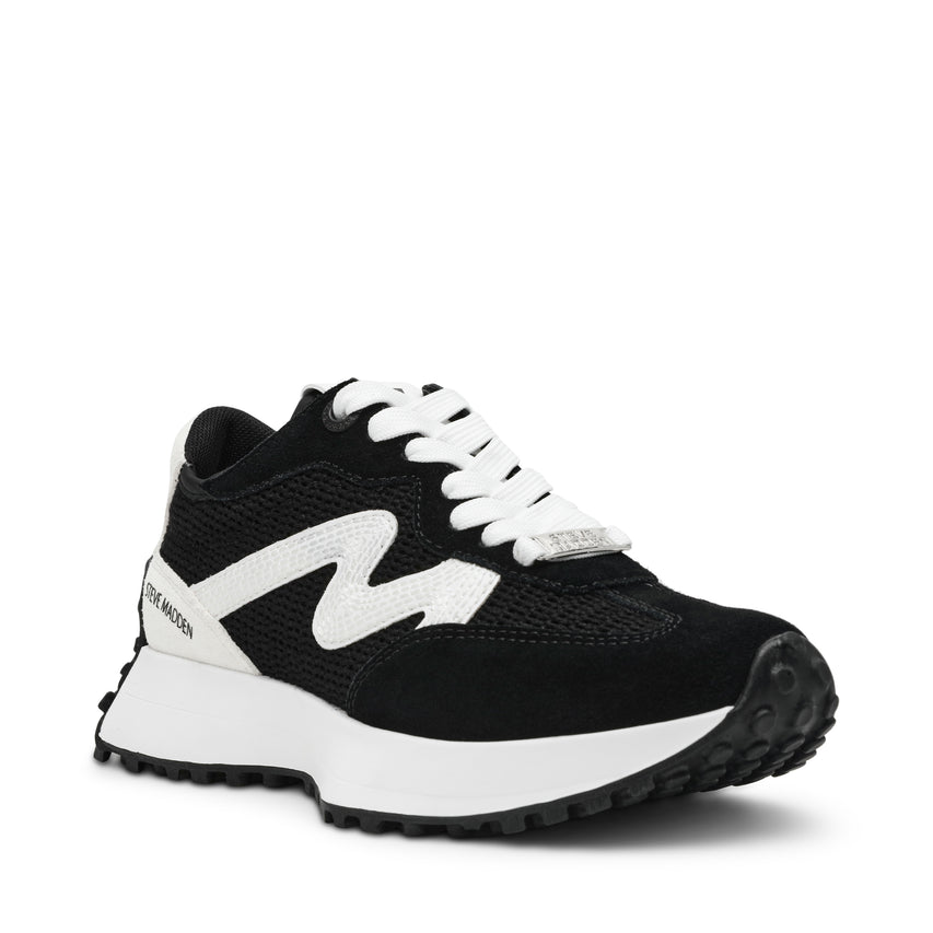 CAPITALE JET BLACK WHITE SNEAKERS