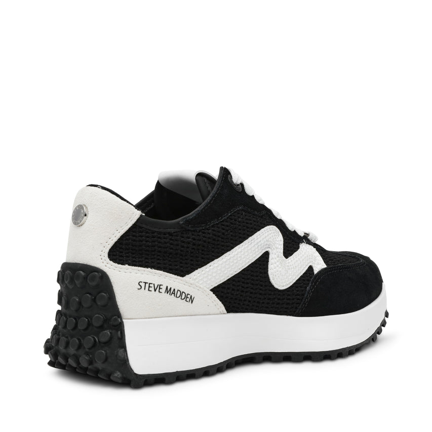 CAPITALE JET BLACK WHITE SNEAKERS