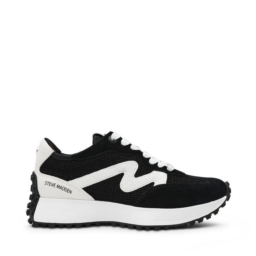 CAPITALE JET BLACK WHITE SNEAKERS