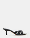 CARY BLACK LEATHER HEELS