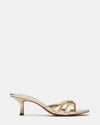 CARY GOLD LEATHER HEELS